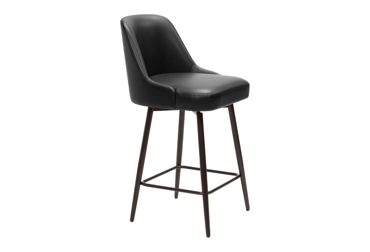 Keppel Swivel Counter Stool Black & Bronze