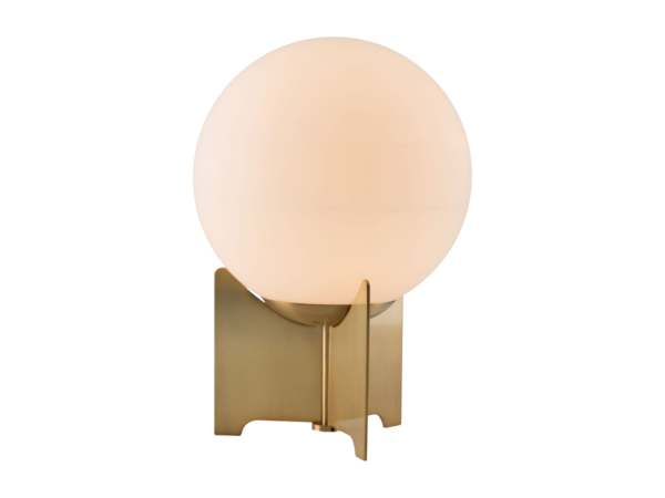 Pearl Table Lamp White & Brass