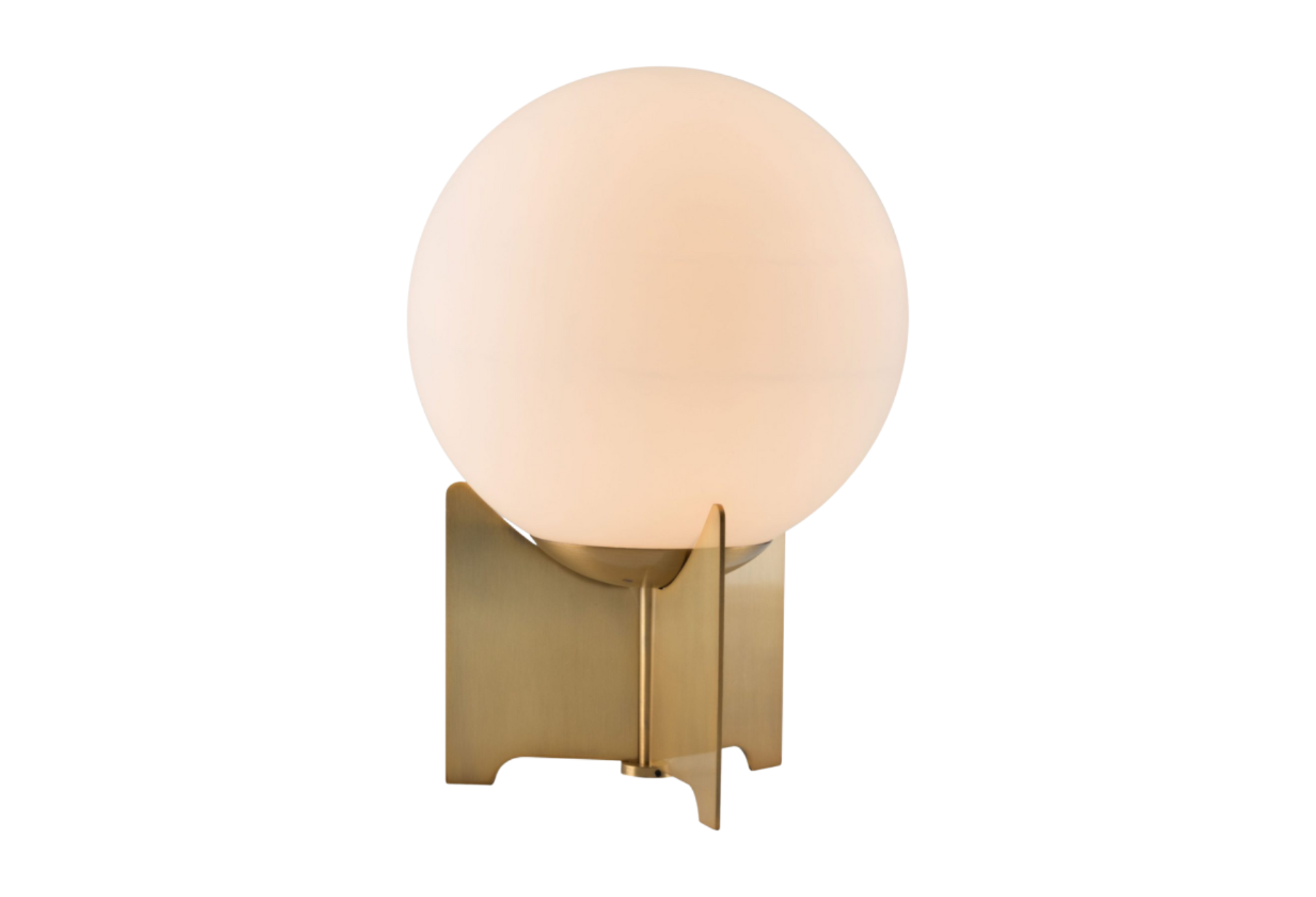 Pearl Table Lamp White & Brass
