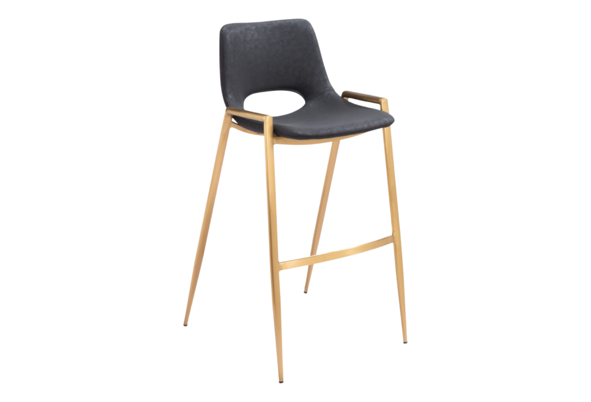 Desi Barstool (Set of 2) Black & Gold