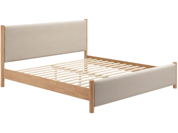 Hadi King Bed Beige & Natural