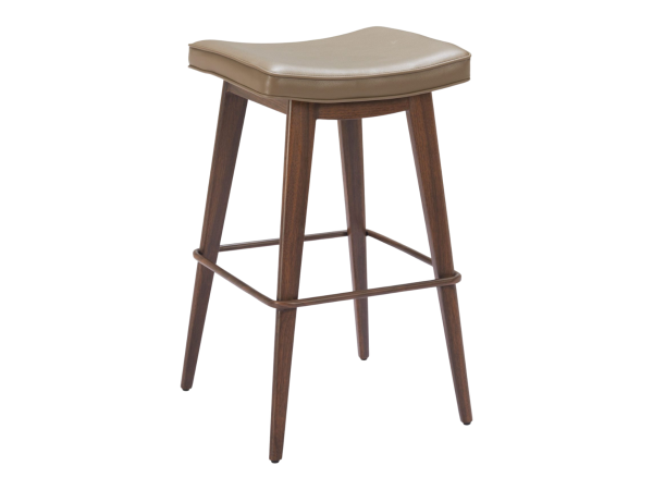 Divat Barstool (Set of 2) Taupe & Walnut