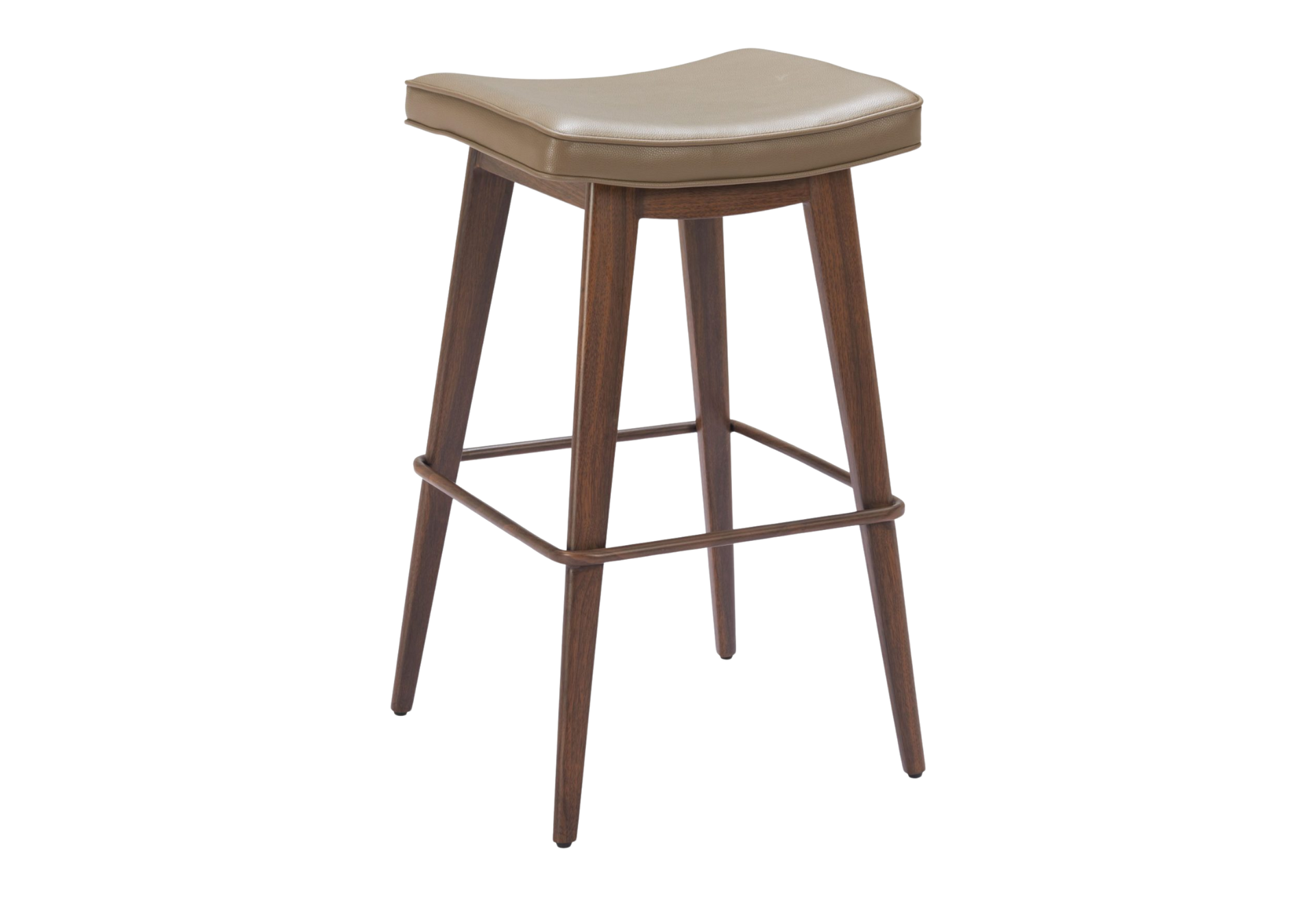 Divat Barstool (Set of 2) Taupe & Walnut