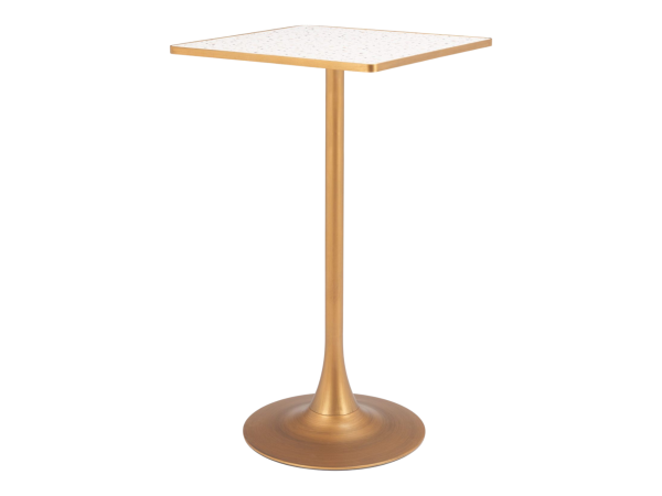 Spot Bar Table Beige & Gold