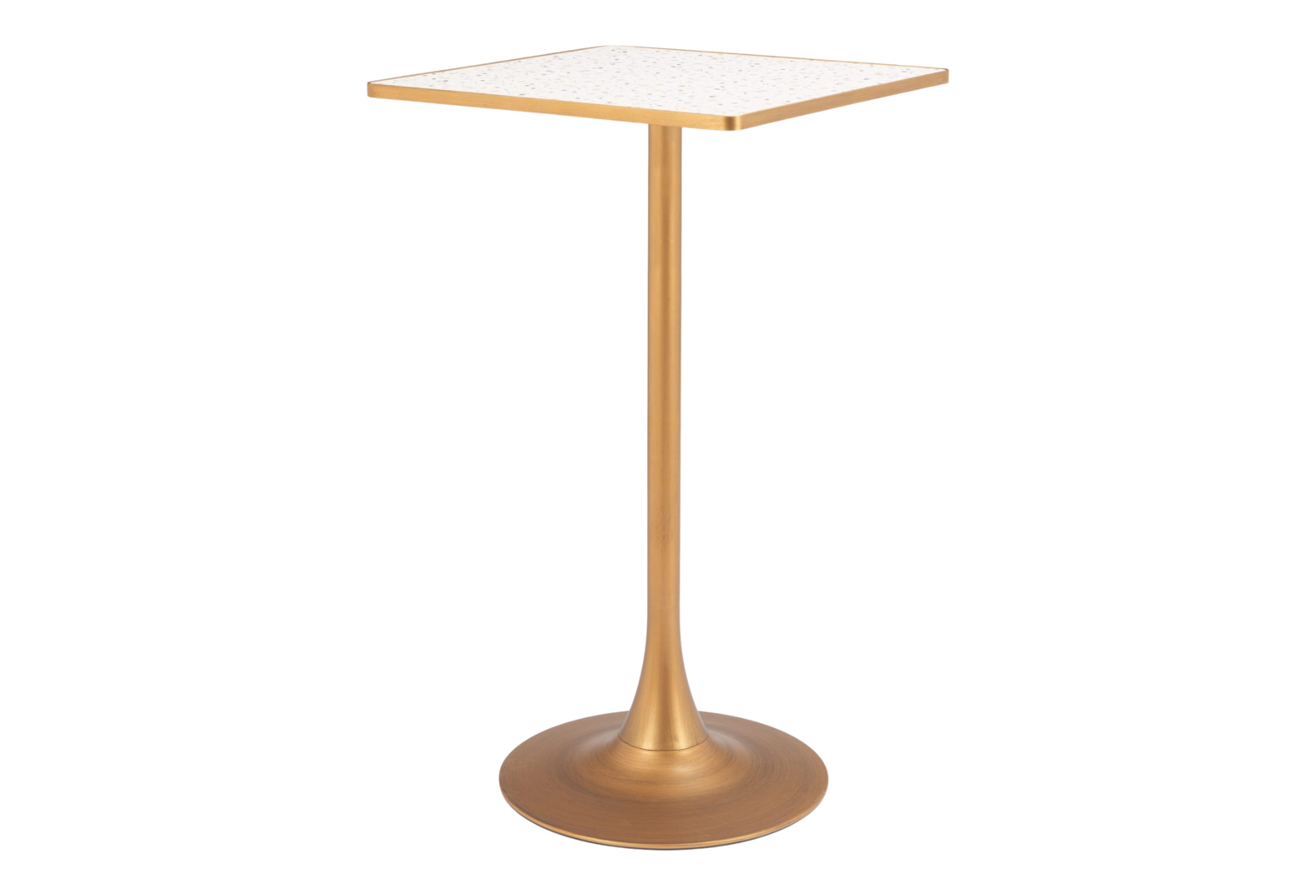Spot Bar Table Beige & Gold