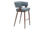 Poise Barstool Azure Gray & Walnut