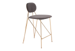 Georges Counter Stool (Set of 2) Gray & Gold