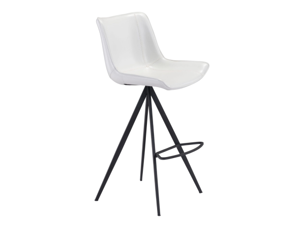 Aki Barstool (Set of 2) White & Black
