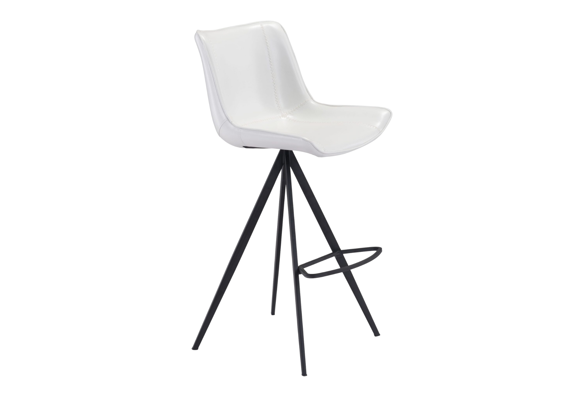 Aki Barstool (Set of 2) White & Black