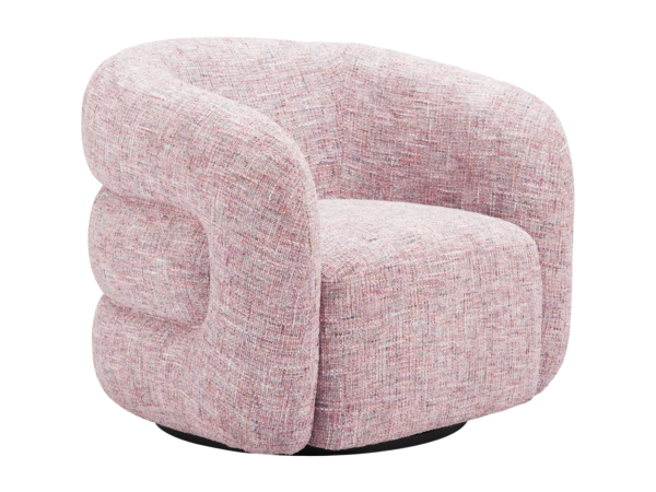 Refine Swivel Chair Pink Tweed