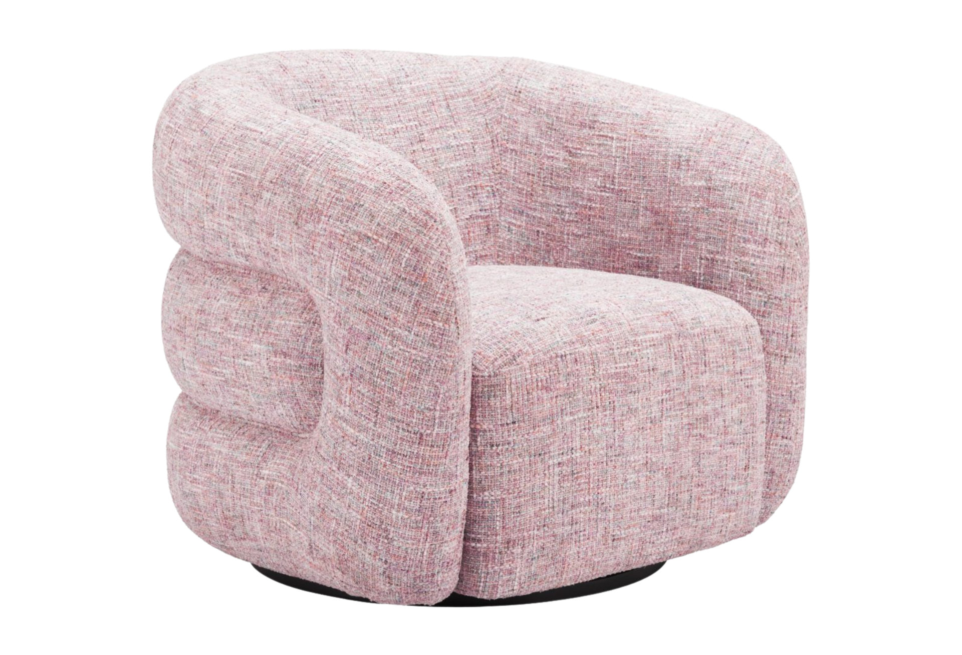 Refine Swivel Chair Pink Tweed
