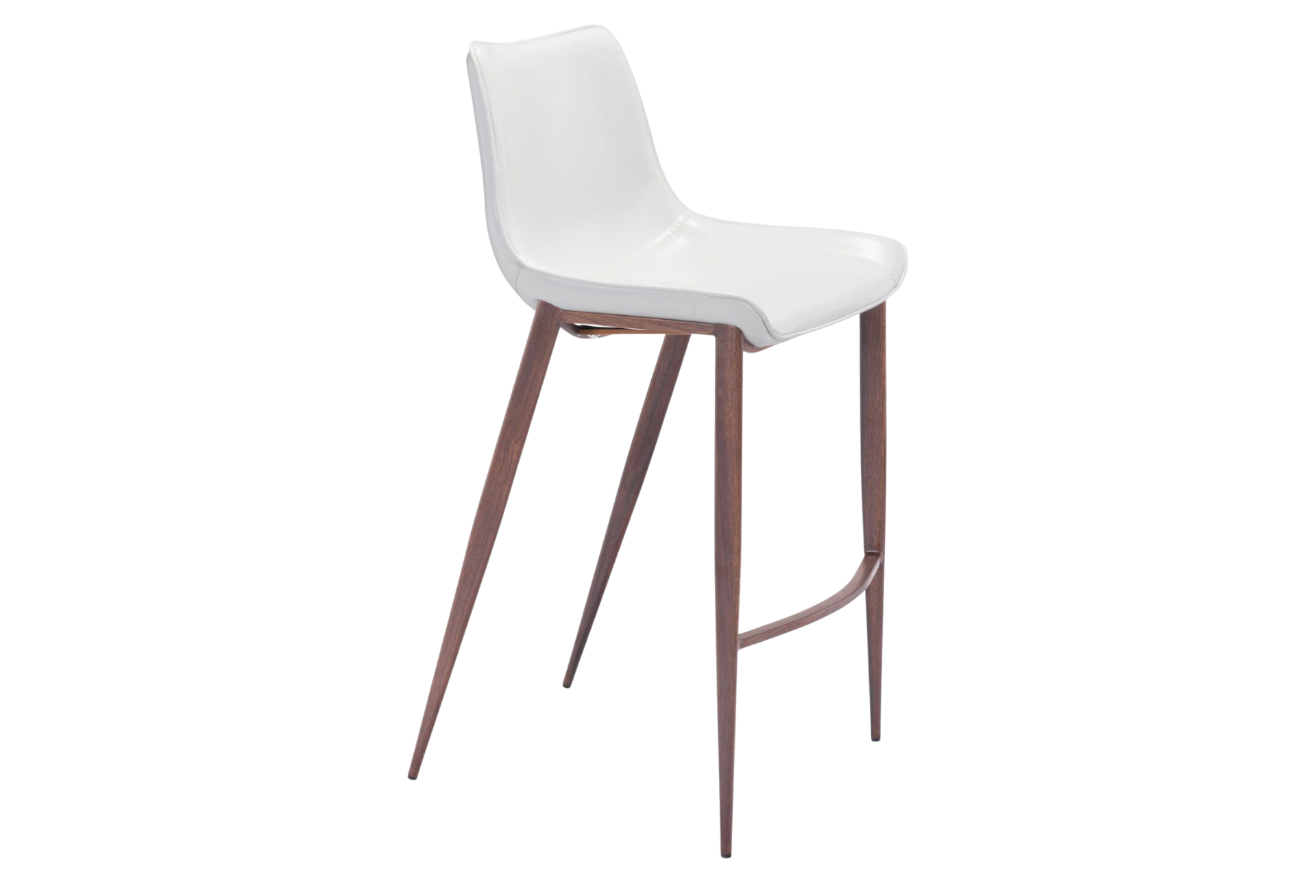 Magnus Barstool (Set of 2) White & Walnut