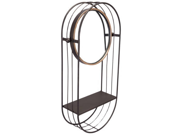Saroni Mirror Shelf Antique Gray