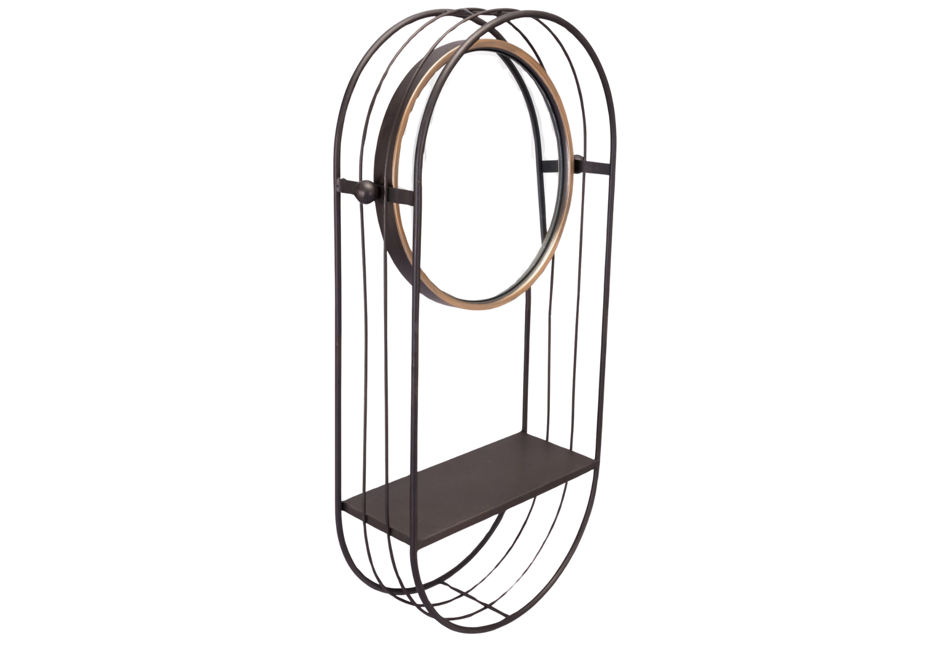 Saroni Mirror Shelf Antique Gray