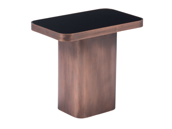 Marcos Side Table Black & Antique Bronze