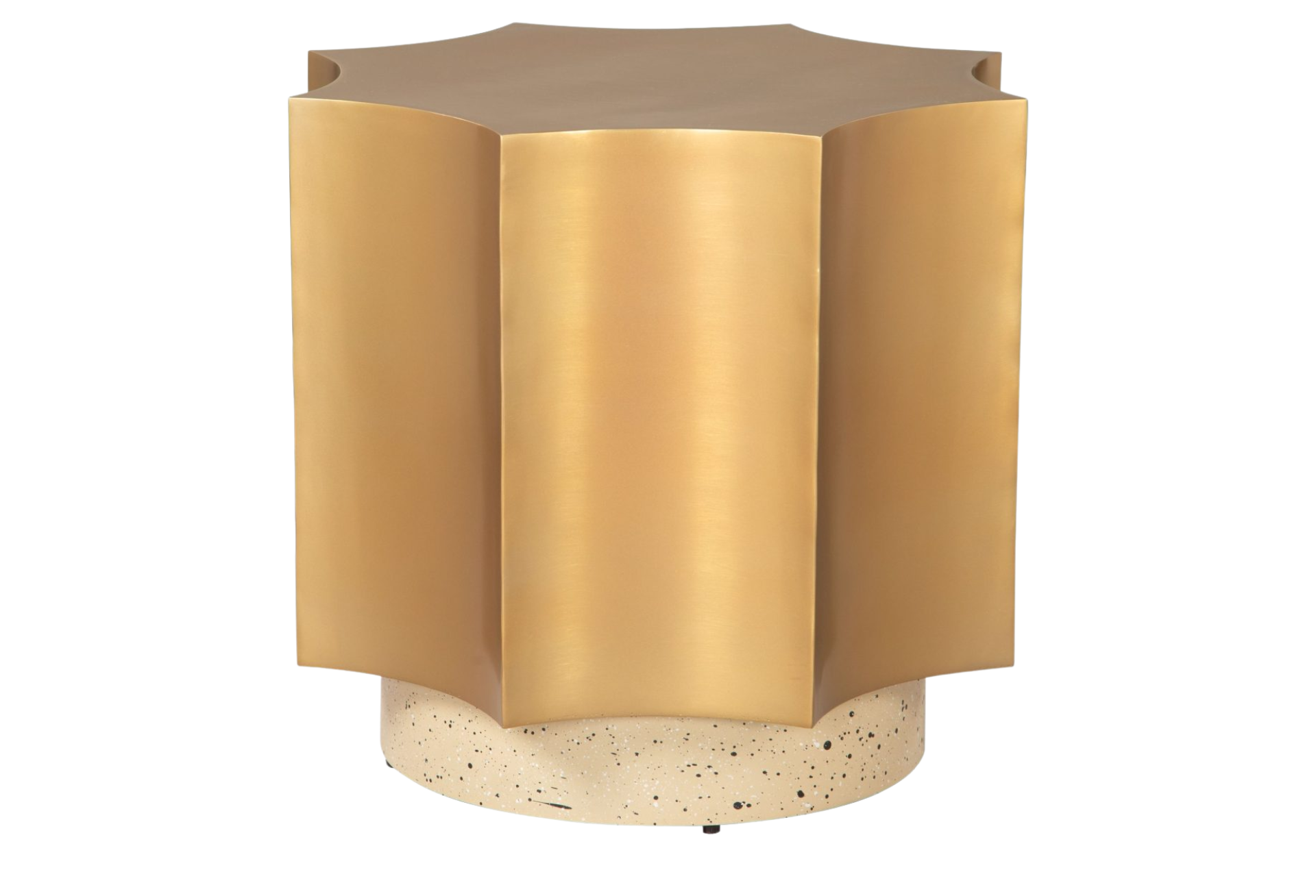 Osam Side Table Gold & Beige