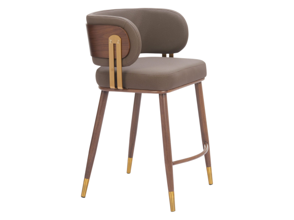 Brew Counter Stool Brown & Walnut