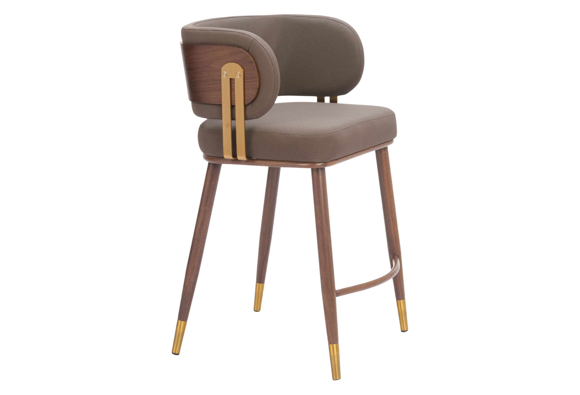 Brew Counter Stool Brown & Walnut