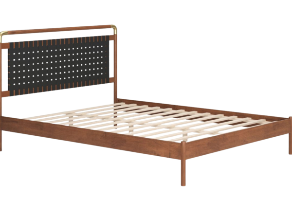 Netz Queen Bed Black & Walnut