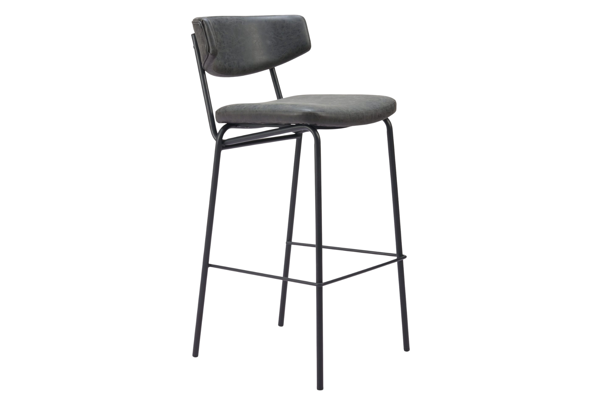 Charon Barstool (Set of 2) Vintage Black