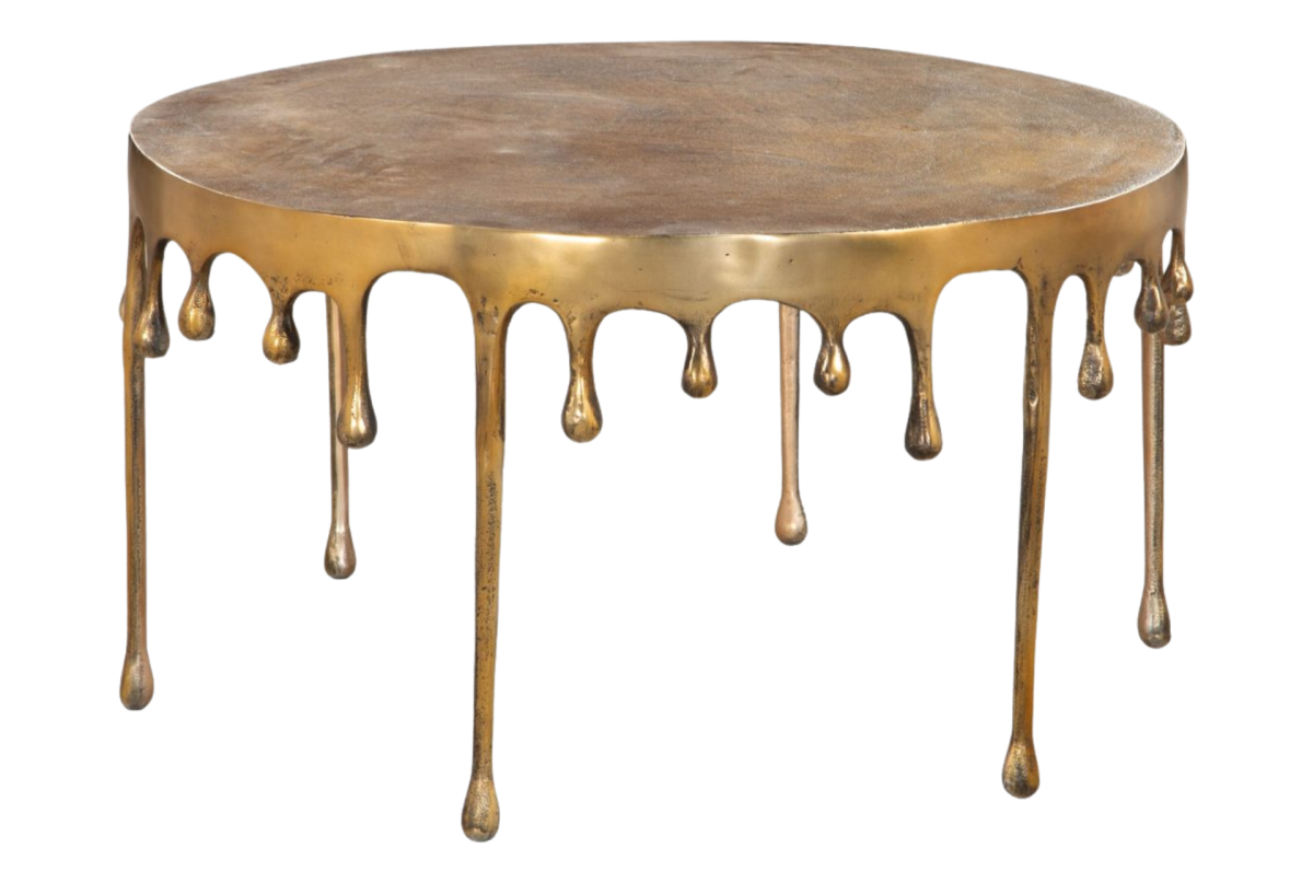 Drip Coffee Table Antique Brass
