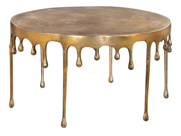 Drip Coffee Table Antique Brass