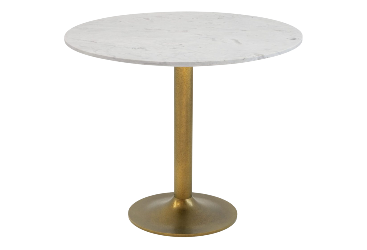 Fullerton Dining Table White & Gold