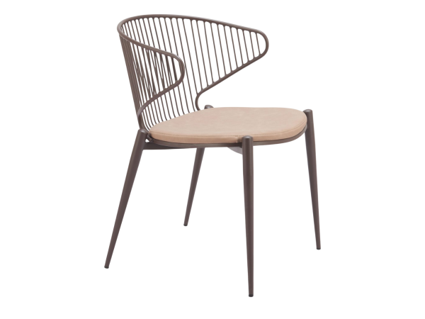 Silues Dining Chair Taupe & Brown