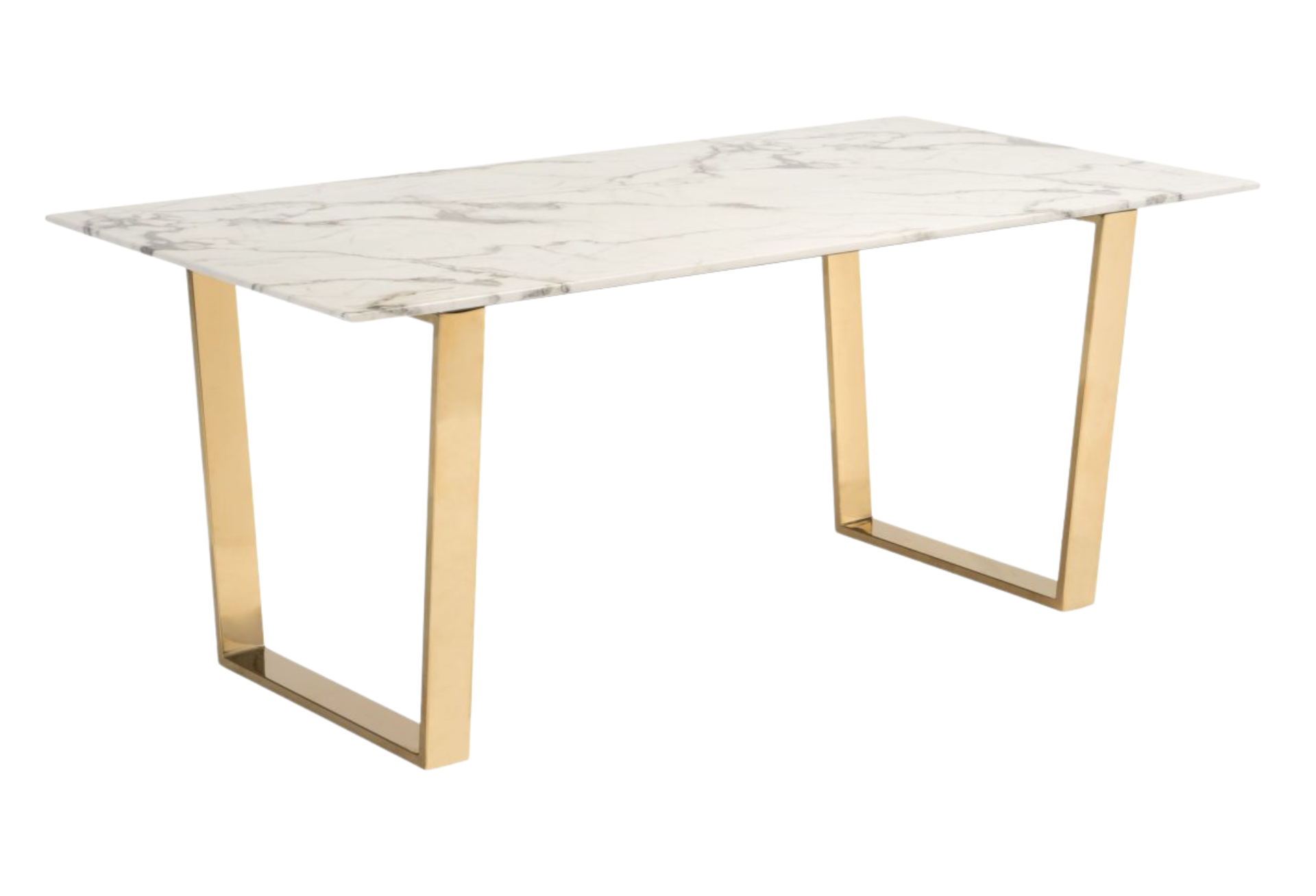 Atlas Dining Table White & Gold