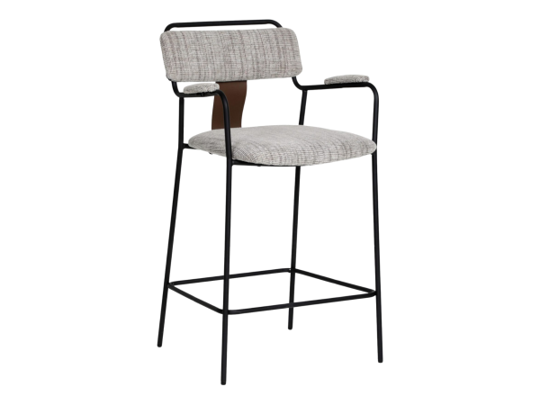 Couva Counter Stool (Set of 2) Gray Tweed