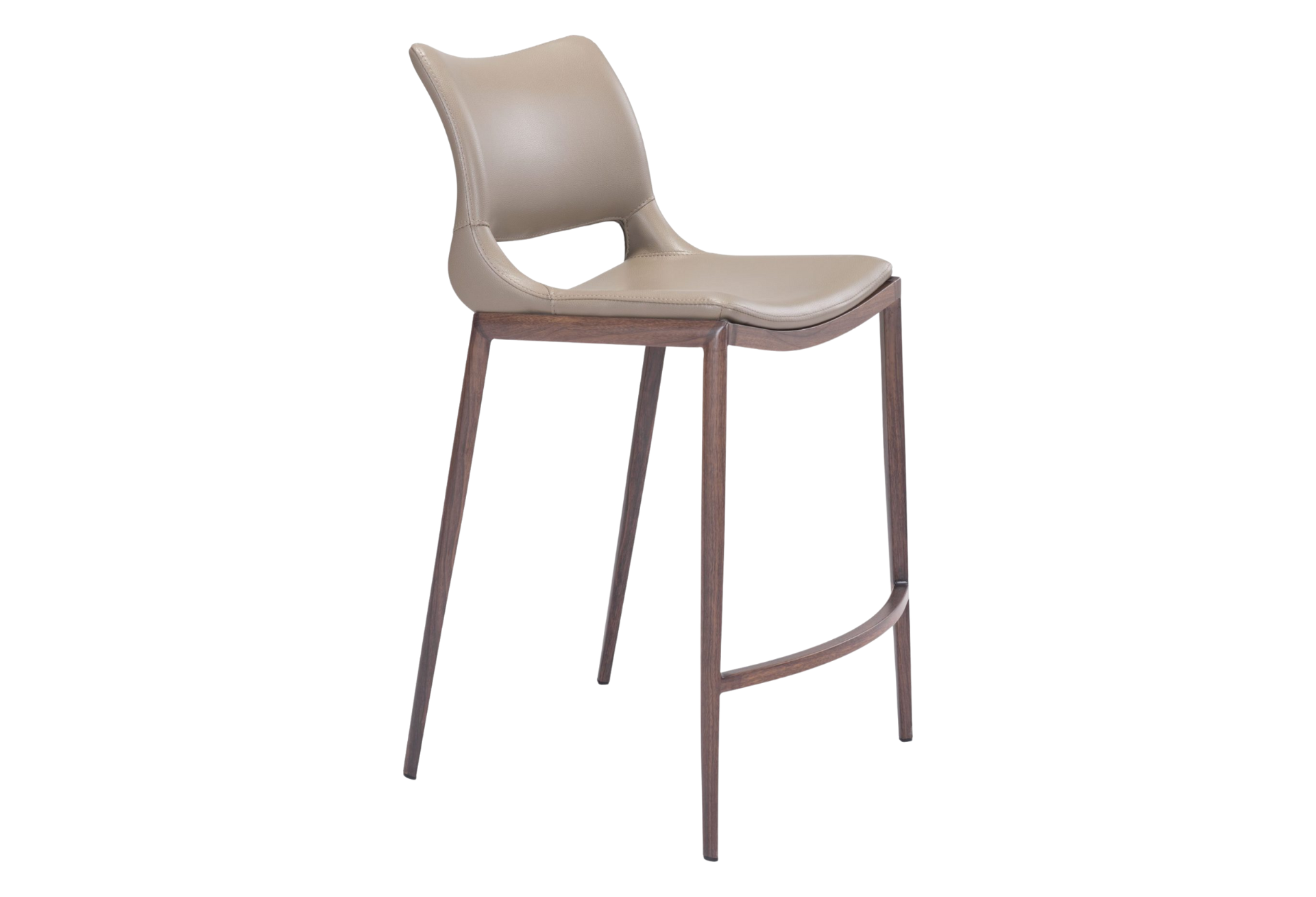 Ace Counter Stool (Set of 2) Brown & Walnut