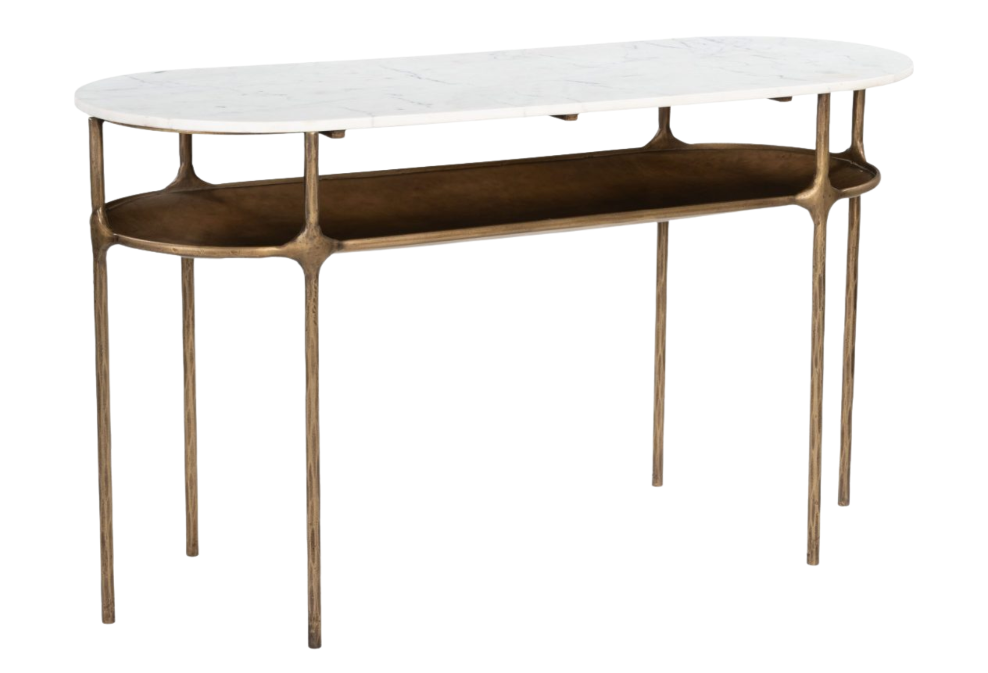 Bild Console Table White & Brass
