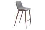 Magnus Barstool (Set of 2) Slate Gray & Walnut