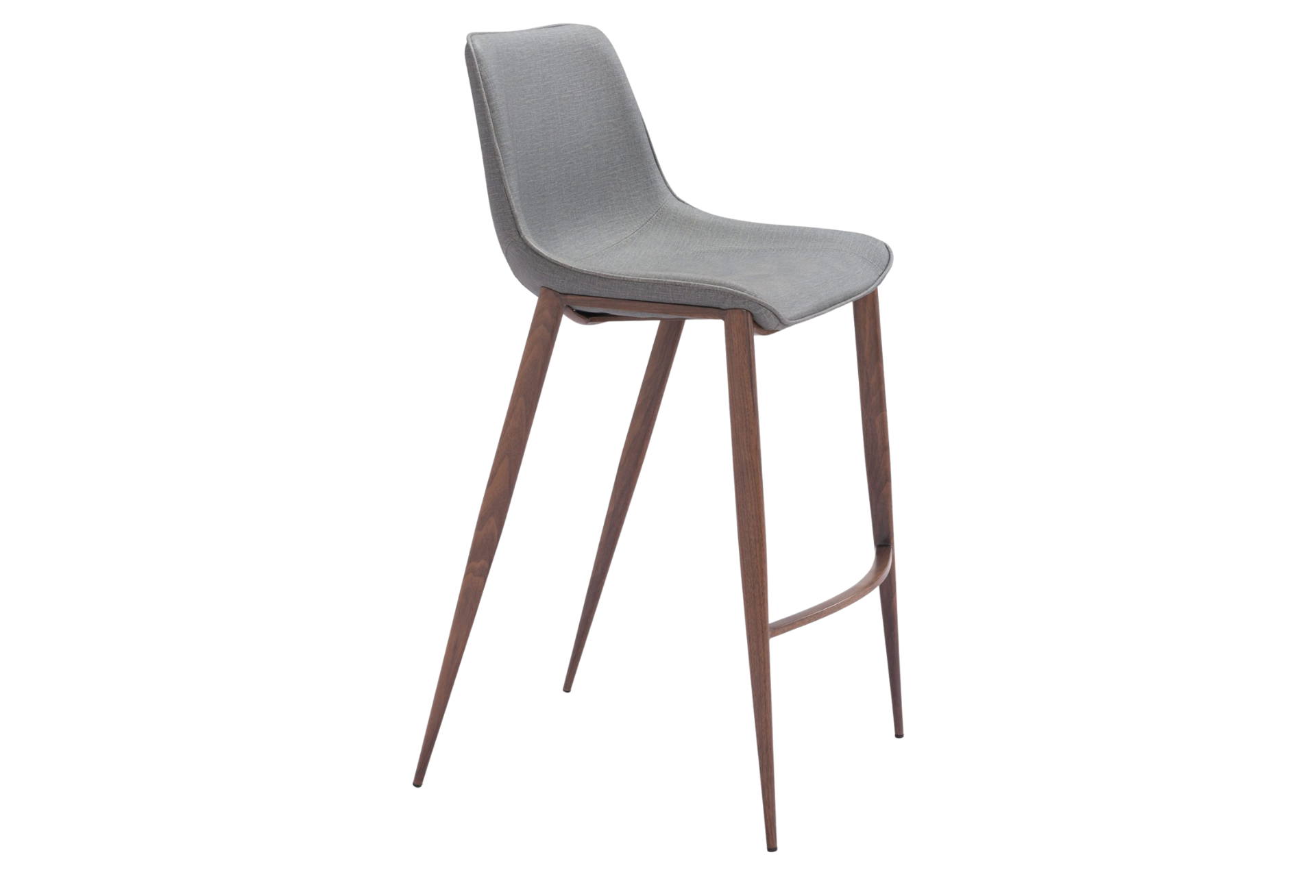 Magnus Barstool (Set of 2) Slate Gray & Walnut