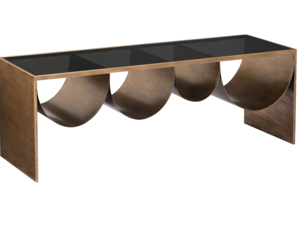 Reed Coffee Table Brass & Black