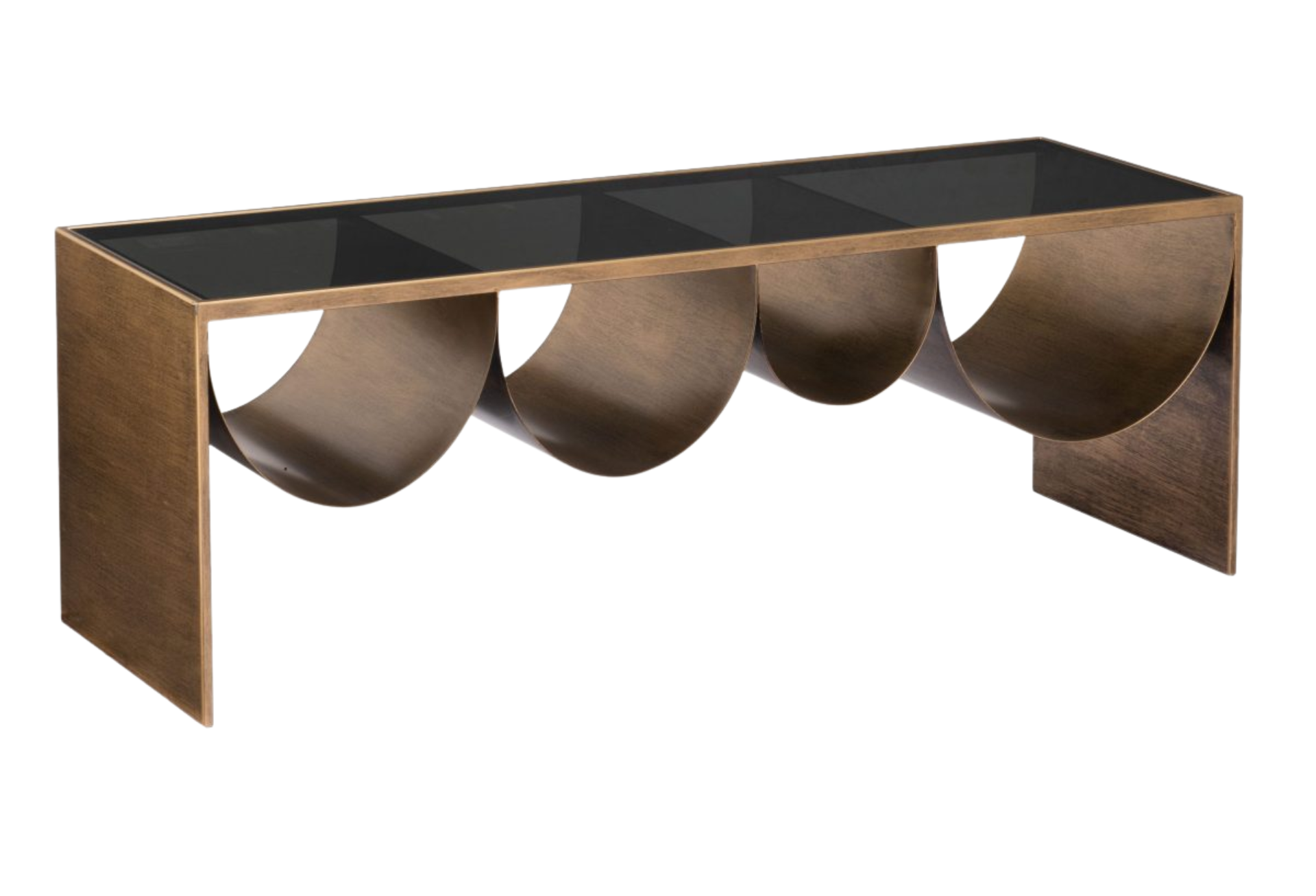 Reed Coffee Table Brass & Black