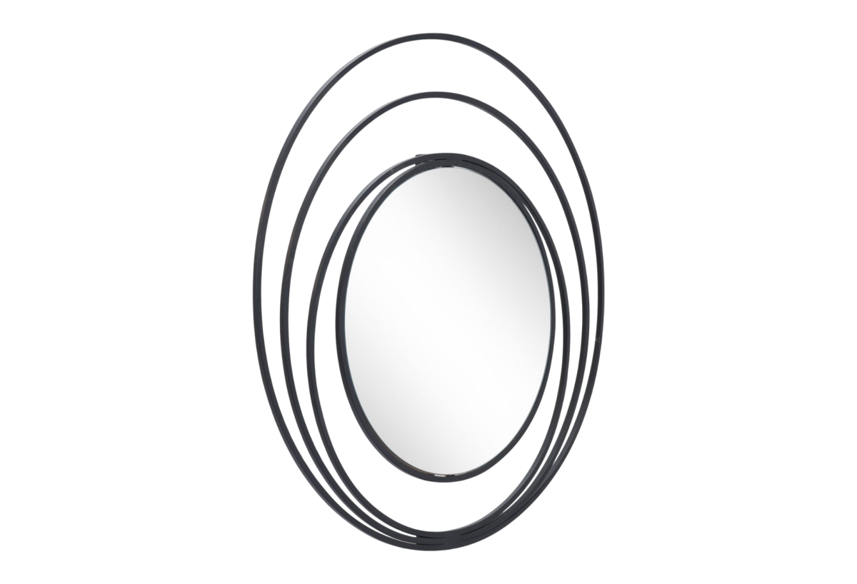 Luna Round Mirror Black