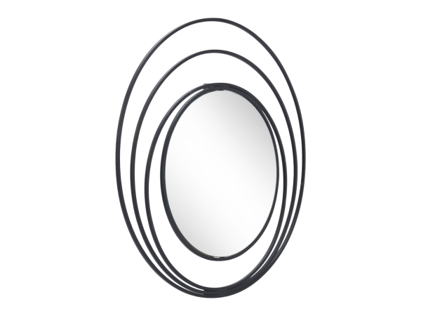 Luna Round Mirror Black