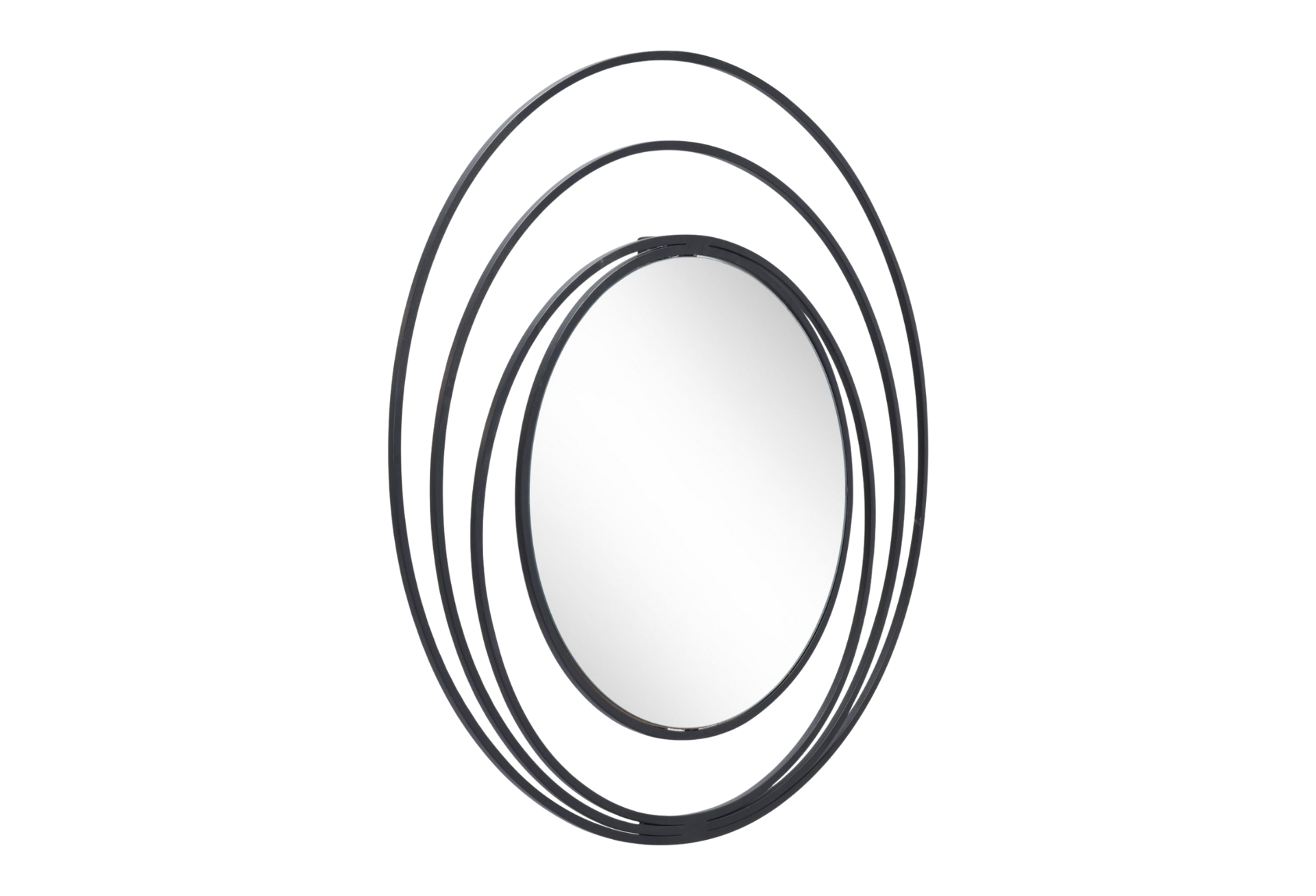 Luna Round Mirror Black