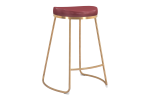 Bree Counter Stool (Set of 2) Burgundy & Gold