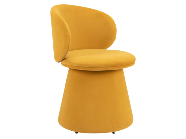 Oblic Swivel Dining Chair Orange