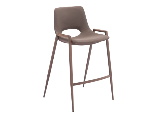 Desi Counter Stool (Set of 2) Brown & Walnut