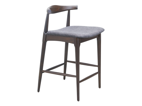 Tuzka Counter Stool (Set of 2) Gray & Espresso