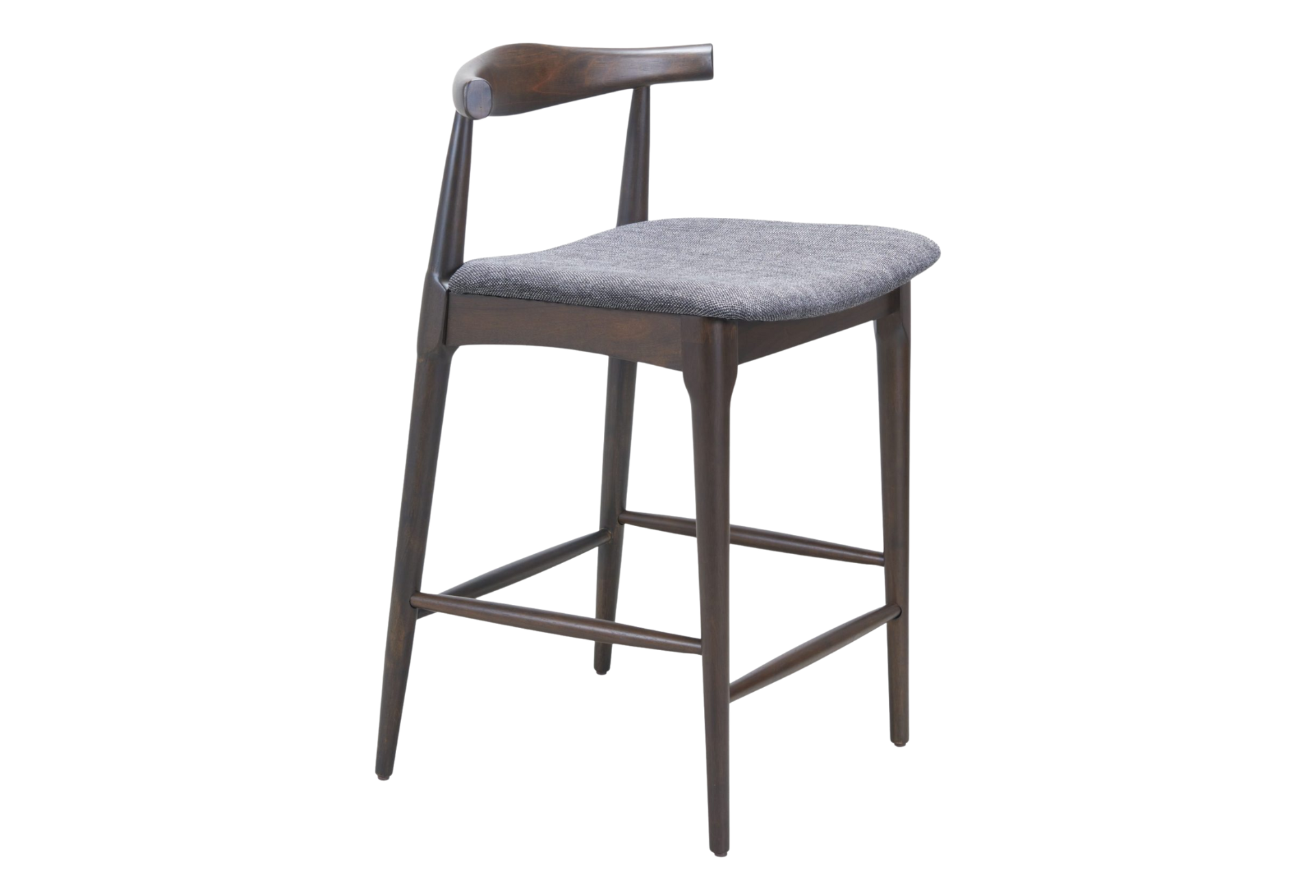 Tuzka Counter Stool (Set of 2) Gray & Espresso