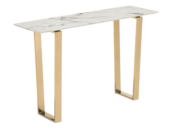 Atlas Console Table White & Gold