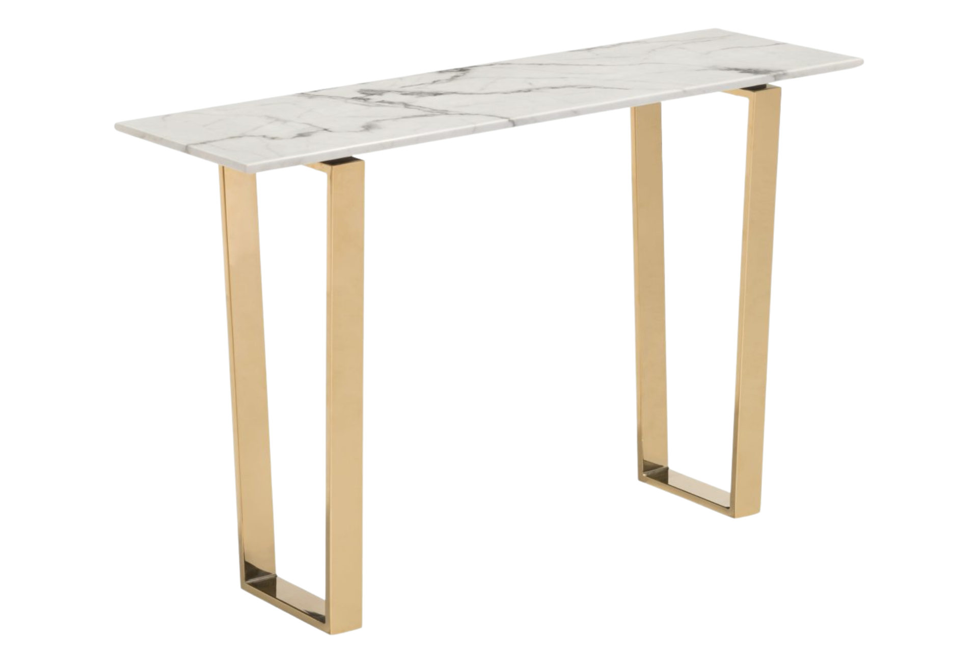 Atlas Console Table White & Gold