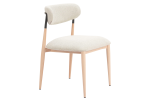 Equinox Armless Dining Chair (Set of 2) Oyster Gray & Natural