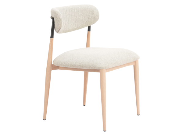 Equinox Armless Dining Chair (Set of 2) Oyster Gray & Natural