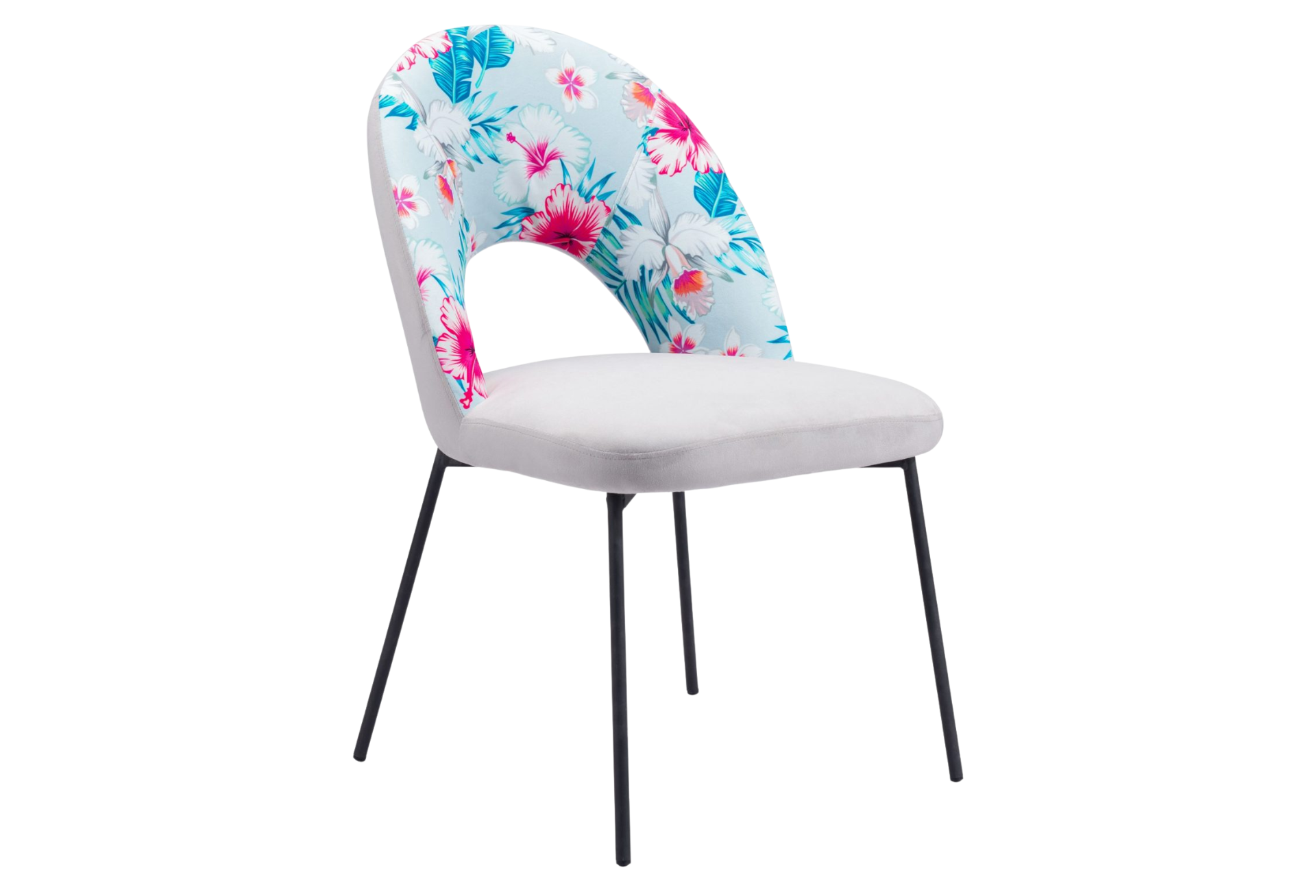 Torrey Dining Chair (Set of 2) Multicolor Print & Gray