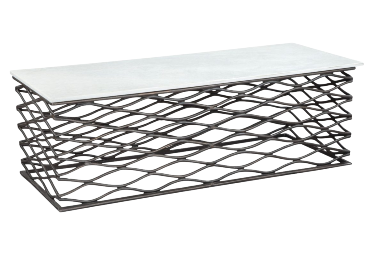Duchess Coffee Table White & Antique Bronze